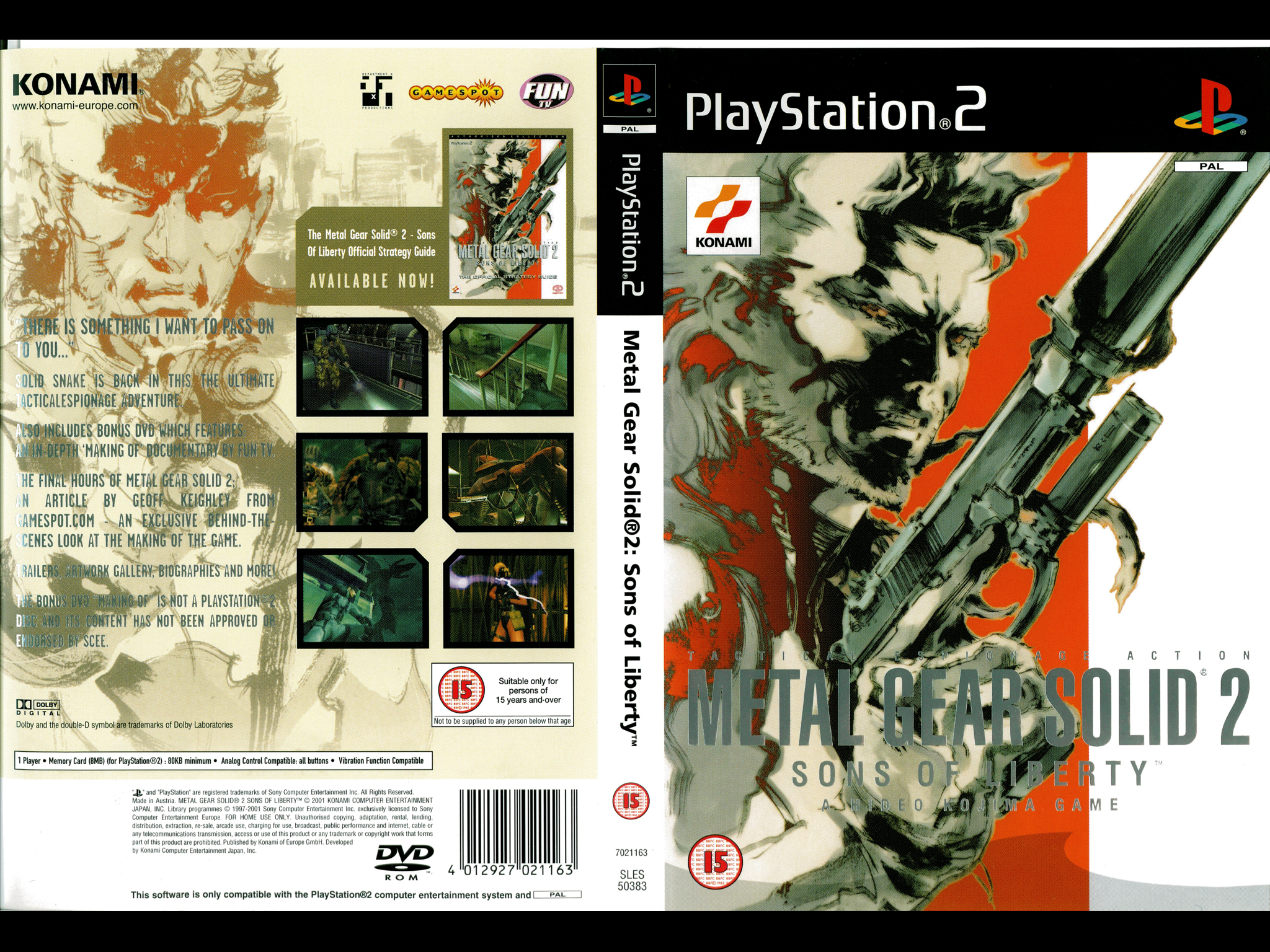 Metal Gear Solid 2 cover